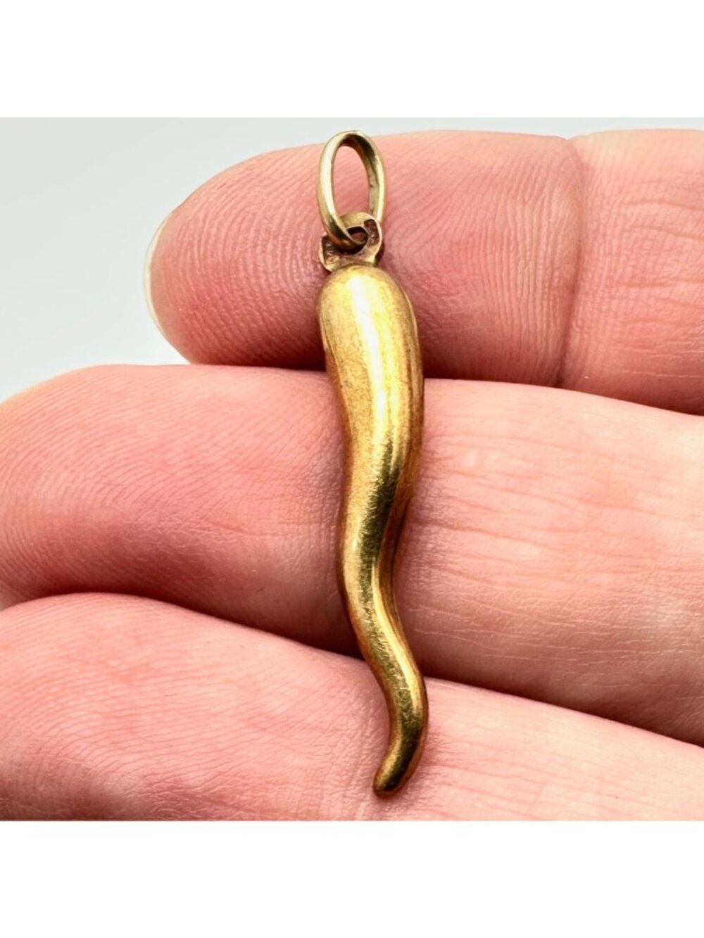 14k Yellow Gold Lucky Italian Charm Pendant Unisex 1.5 Inch - Picture 2 of 12